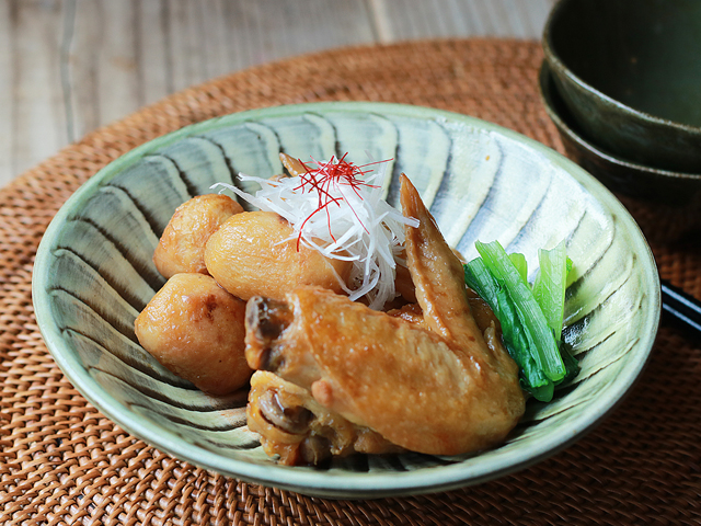 手羽先と里芋のこっくり煮(高千穂峡つゆ)