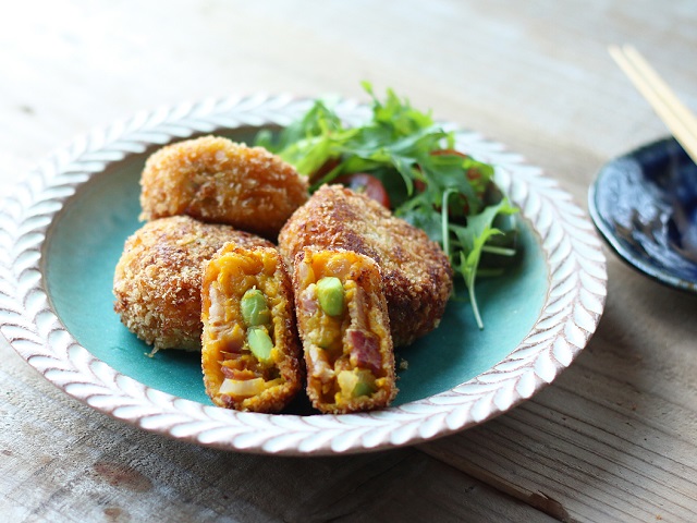 味噌風味のかぼちゃコロッケ(西郷どん味噌)